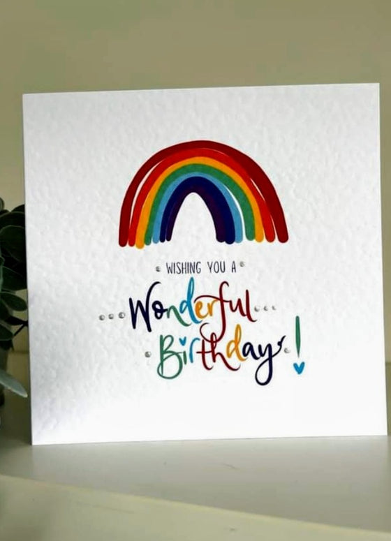 Rainbow Birthday Card - Coppertop Cards