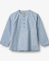 Shirt Bjørk – Organic Cotton Striped Long Sleeve Shirt - Wheat
