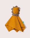 Little Green Radicals Golden Lion organic cotton muslin baby comforter.