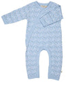 Organic Kimono Baby Romper – Blue Floral Print - Pigeon Organics