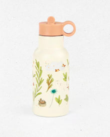 Three Little Rabbits Water Bottle – Kids Stainless Steel Flask with Carabiner - Moulin Roty