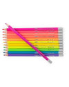 Les Schmouks Neon Colouring Pencils Set – 12 Pack in Tin - Moulin Roty