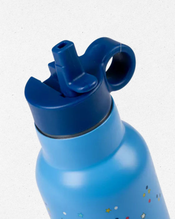 Puce & Pilou Water Bottle – Kids Stainless Steel Flask with Carabiner - Moulin Roty