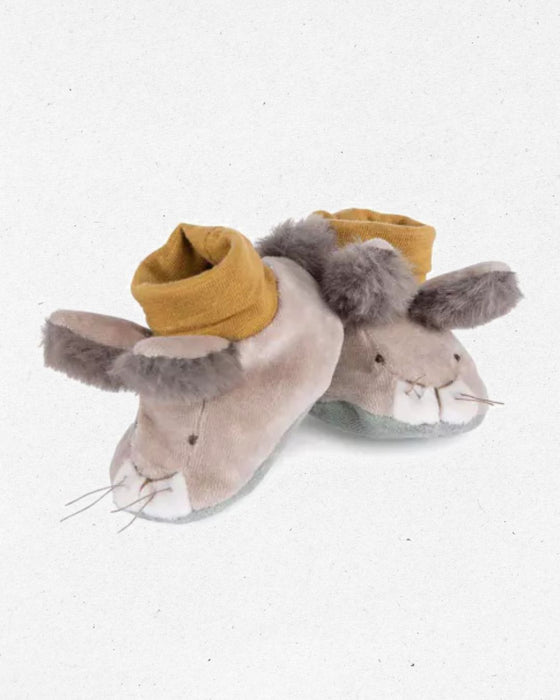 Bunny Slippers – Baby Booties in Gift Box - Moulin Roty