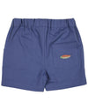 Organic Embroidered Pull-On Shorts – Indigo - Pigeon Organics