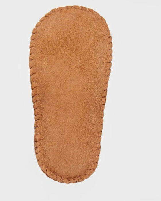 Brown slippers sole on a light gray background