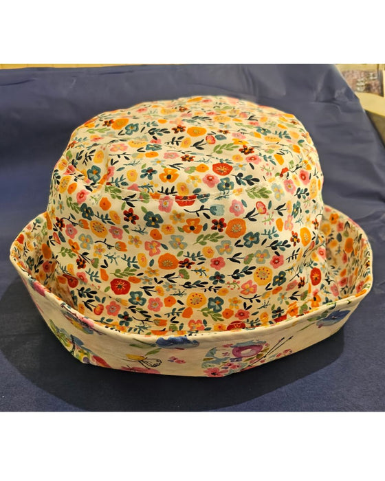 Reversible Bucket Hat - Butterfly/Wildflower - Ruth Lednik