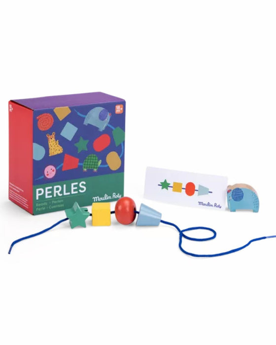 Stringable Wooden Bead Set – Moulin Roty