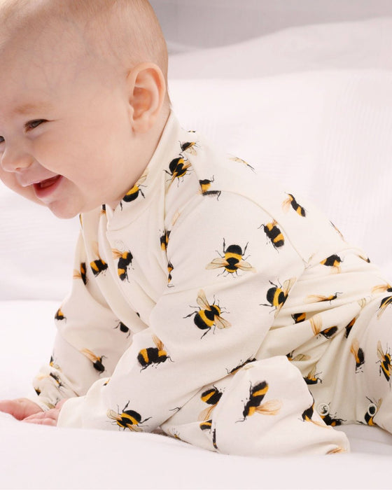 Bee Print Cotton Sleepsuit – Fred & Noah