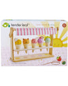 Wooden Scoops and Smiles Ice Cream Stand - Tender Leaf Toys