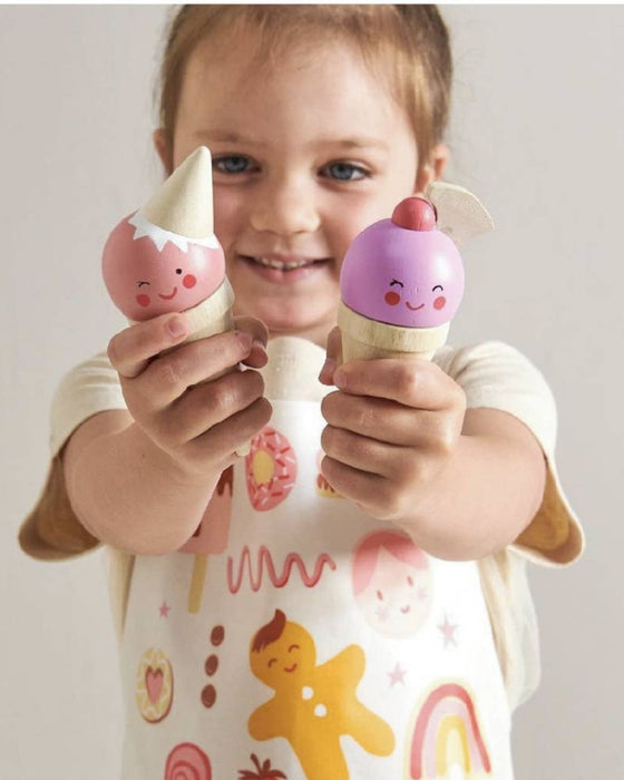 Wooden Smiles Ice Cream Stand Tender Leaf Toys The Blue Zebra