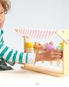 Wooden Scoops and Smiles Ice Cream Stand - Tender Leaf Toys