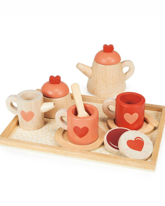 Wooden Tea Time Tray Set - Mentari
