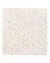 Floral patterned fabric swatch on a white background
