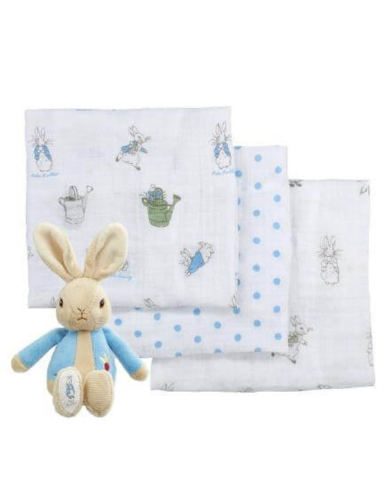 Peter Rabbit Soft Toy & Muslin Gift Set