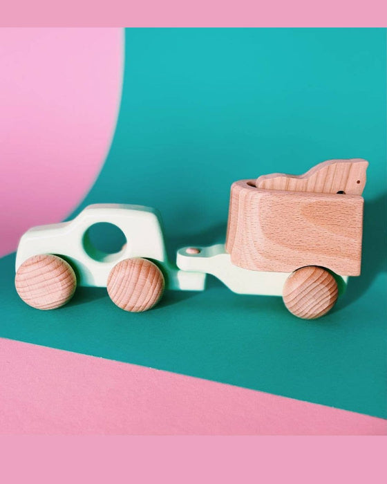 Wooden Car with Horse - Eco Toy - Bajo