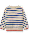 Knit Pullover Morgan – Organic Cotton Striped Jumper - Wheat