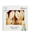 Peter Rabbit Baby Booties Gift Set - First Rattle Socks 0–6 Months - Rainbow Designs