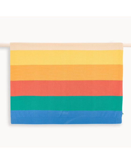 Rainbow Stripe Baby Blanket - Organic Cotton - The Bonnie Mob