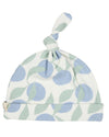 Organic Knotted Baby Hat – Blue Oranges Print - Pigeon Organics