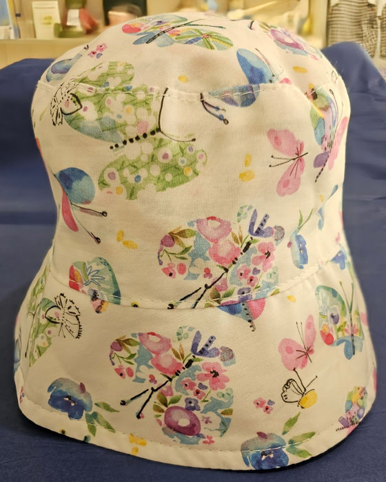 Reversible Bucket Hat - Butterfly/Wildflower - Ruth Lednik