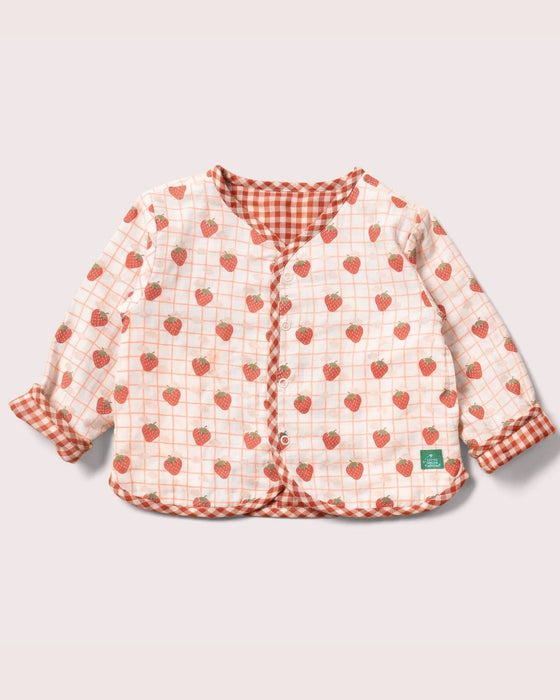 Strawberry Days Reversible Collarless Spring Jacket - Little Green Radicals