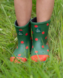  Red Apples Lined Classic Wellington Boots - Little Green Radicals