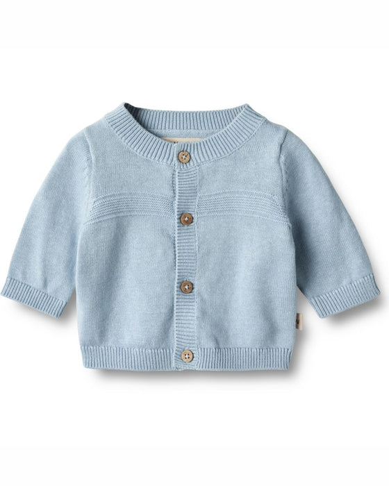 Baby Blue Knitted Cardigan - Wheat