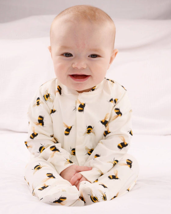 Bee Print Cotton Sleepsuit – Fred & Noah