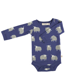  Long Sleeve Baby Body – Sheep - Pigeon Organics