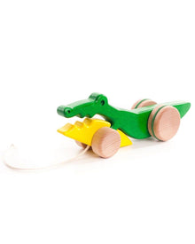  Wooden Crocodile Pull Toy - Eco Toy - Bajo