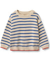 Knit Pullover Morgan – Organic Cotton Striped Jumper - Wheat