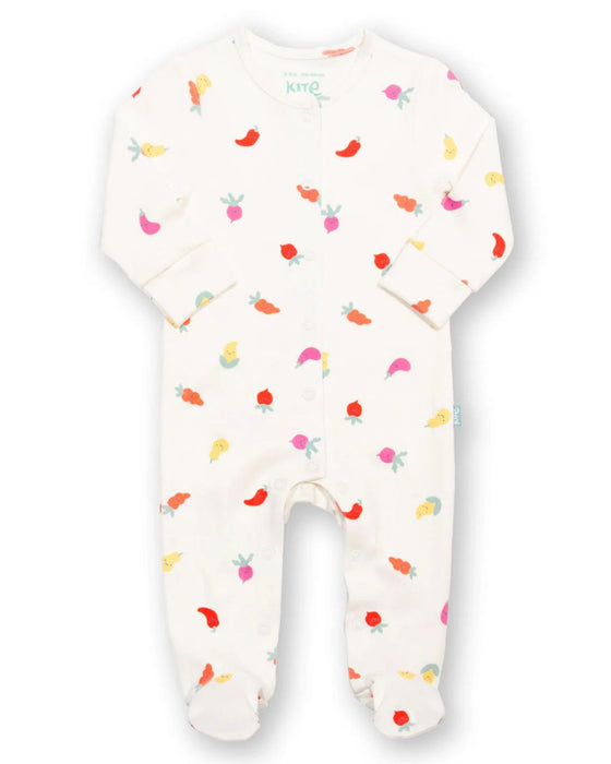 Wonky Veg Organic Cotton Sleepsuit – Kite Organics