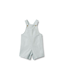  Organic Cotton Baby Overalls – Sleeveless Chambray Romper with Adjustable Straps - Wheat