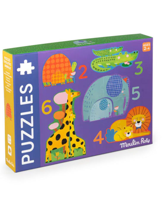 Animal Evolutionary Puzzles (20 pcs) - The Toupitis Collection - Moulin Roty - Age 2-4 years