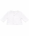White Pima Cotton Cardigan - The Blue Zebra