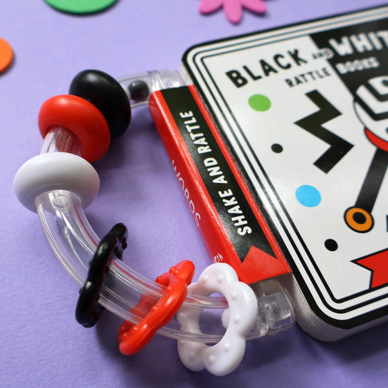 Words - Black & White Rattle Book