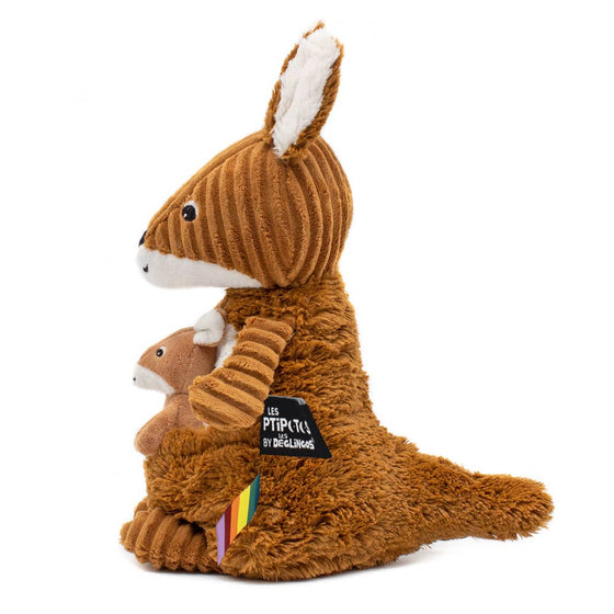 Keith The Kangaroo Mum & Baby - Brown Sugar - Ptipotos Toys