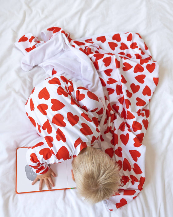 Love Heart Cotton Sleepsuit – Fred & Noah
