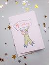 7th Birthday Rollerblading Dog Card – Happy 7th Birthday Greeting Card - La La Lu