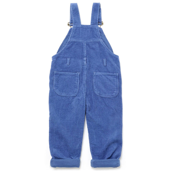 Petrol Blue Chunky Cord Dungarees - Dotty Dungarees