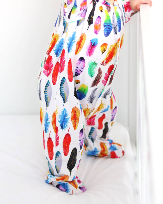 Rainbow Feather sleepsuit - Fred and Noah