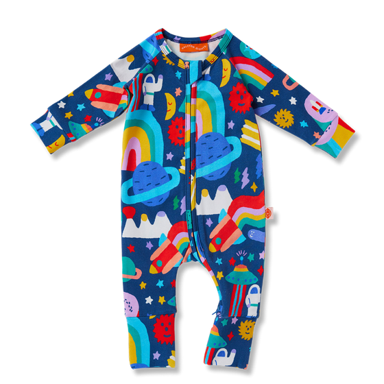Rocket Ride Long Sleeve Romper - Halcyon Nights