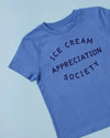 Ice Cream Appreciation Society Kids T-Shirt - Blue Organic Cotton Tee - Alphabet Bags
