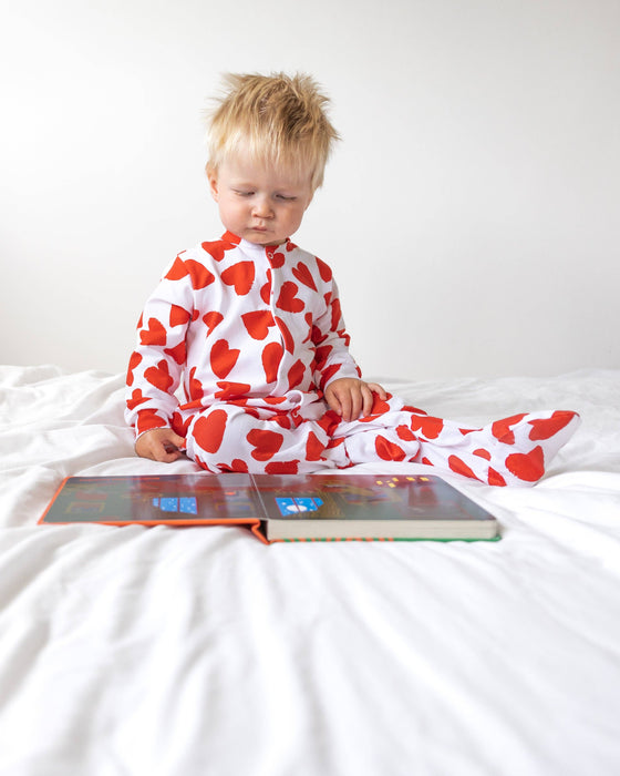 Love Heart Cotton Sleepsuit – Fred & Noah