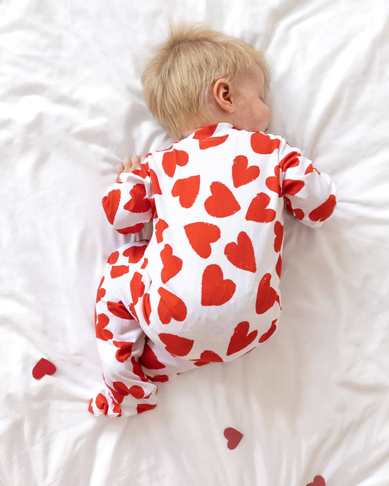 Love Heart Cotton Sleepsuit – Fred & Noah