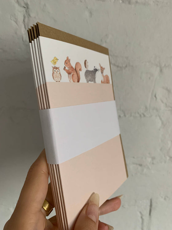 Woodland Welcome to the World Baby Card - Little Roglets