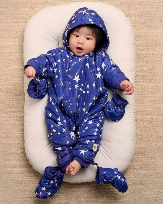 Bute Navy Constellation Baby Snowsuit – Recycled Eco Outerwear -The Bonnie Mob