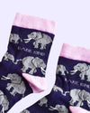 🐘 Elephant Socks - Child Bamboo Socks - Purple Socks - Bare Kind