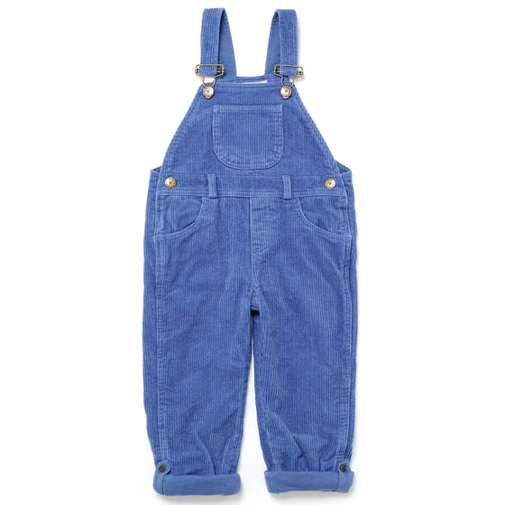 Petrol Blue Chunky Cord Dungarees - Dotty Dungarees
